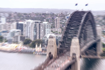 模糊视图悉尼港口桥