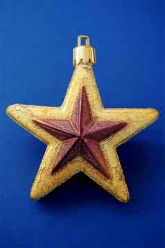 圣诞节树金明星装饰