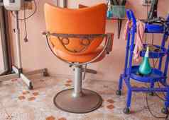 橙色椅子沙龙骑现代风格沙龙