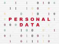 数据概念个人数据墙背景