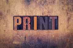 打印概念木凸版印刷的类型