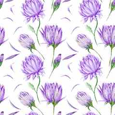 紫罗兰色的花模式