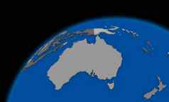 澳大利亚地球地球政治地图