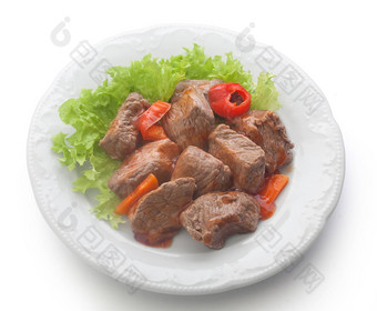 <strong>牛肉</strong>菜炖<strong>牛肉</strong>生菜板