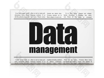 数据概念报纸标题数据管理