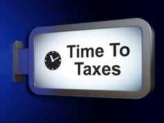 时间轴概念时间税时钟广告牌背景