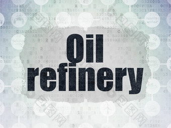 减少加工概念石油炼油厂数字纸背景