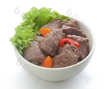 <strong>牛肉</strong>菜炖<strong>牛肉</strong>生菜碗