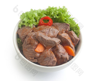 <strong>牛肉</strong>菜炖<strong>牛肉</strong>生菜碗