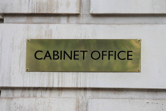 伦敦一月黄铜标志大气办公室英国政府伦敦1月