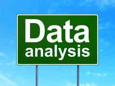 数据概念数据分析路标志背景