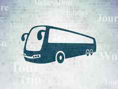 旅行概念公共汽车数字纸背景