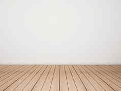 橡木木地板上白色墙