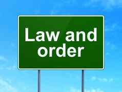 法律概念法律订单路标志背景