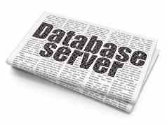 数据库概念数据库服务器报纸背景