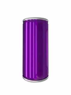 紫色的铝喝孤立的剪裁路径