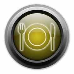 图标按钮pictogram餐馆餐厅,