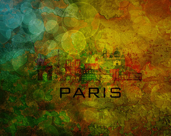 巴黎城市天际线难看的东西背景插图