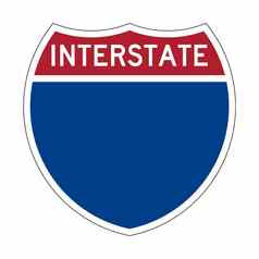 空白号州际公路高速公路标志