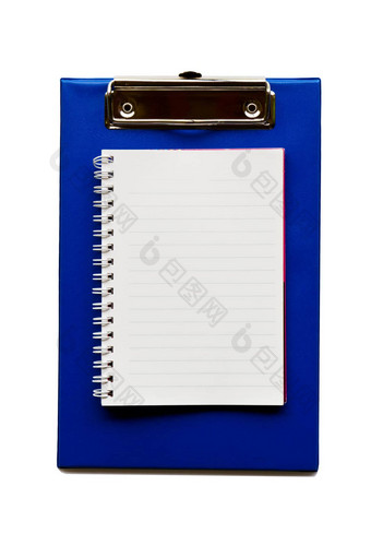 空白信纸蓝色的剪贴板