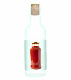玻璃瓶呵呵标签番茄酱汁