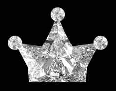 皇冠形状的钻石黑色的