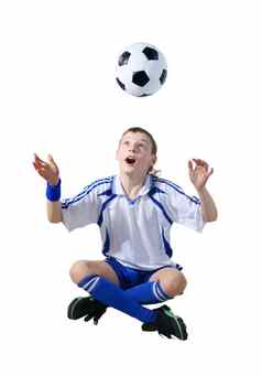 男孩足球球足球运动员