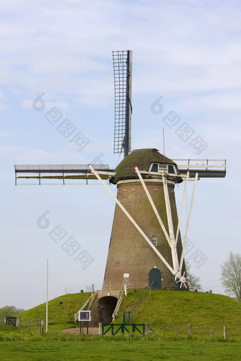 风车布朗克霍斯特海尔德兰省荷兰