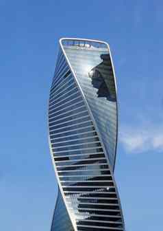 现代建筑玻璃钢摩天大楼天空