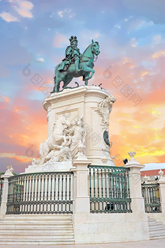 工作贸易雕像王穆里斯本葡萄牙