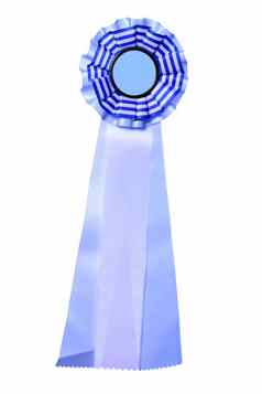 美丽的蓝色的白色丝带奖奖