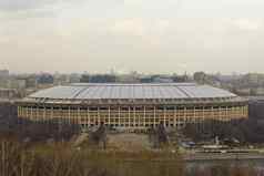 卢日尼基体育场莫斯科维乌vorobyovy山的观点