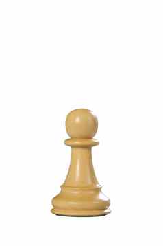 木国际象棋兵白色