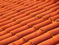 瓷砖砖屋顶红色的颜色