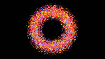 摘要背景色彩斑斓的粒子环