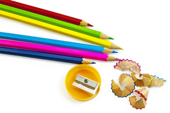 彩色的铅笔卷<strong>笔刀</strong>