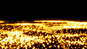 豪华的黄金闪闪发光的粒子波背景