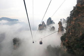 Tianmen山索道最长的山索道