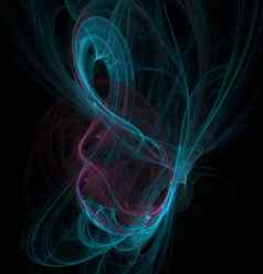 分形抽象发光的中心螺旋波