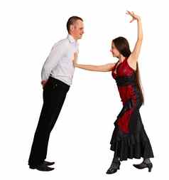 夫妇热情地跳舞舞厅跳舞