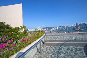 在香港香港海滨维多利亚港口