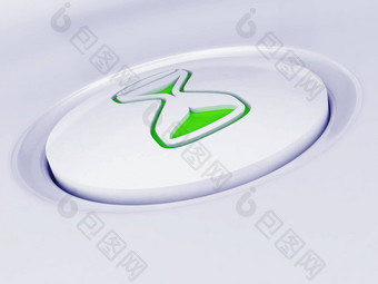 白色塑料按钮绿色象征沙子眼镜