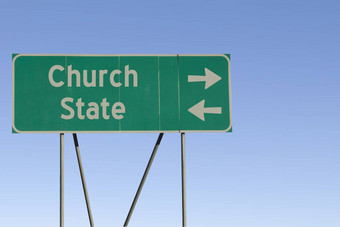 教堂状态路标志