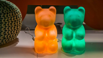 可爱的孩子们晚上灯多样化的颜色泰迪熊设计孩子卧室玩具