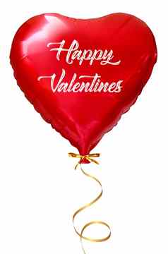 爱巴隆孤立的白色气球心红色的情人节爱概念情人节一天ı溶胶化