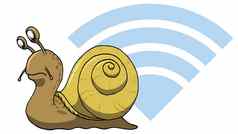 蜗牛慢互联网网络无线网络连接电脑