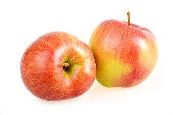 成熟的红色的苹果孤立的白色