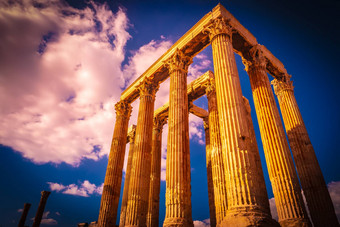 寺庙奥林匹斯山的宙斯奥林匹亚列奥林匹斯山的宙斯中心希腊资本雅典