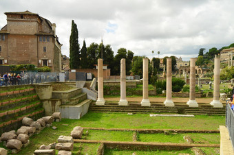 视图罗马论坛罗马意大利罗马论坛主要旅游目的地欧洲美丽的全景罗马论坛