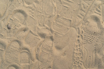 沙子海滩的足迹<strong>鞋子</strong>的足迹<strong>鞋子鞋子</strong>